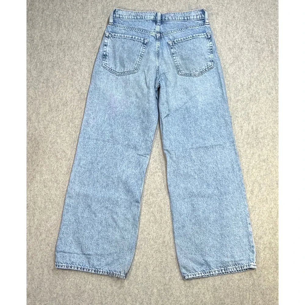Gap Jeans Girls 16 Slim Low Stride Blue Baggy Distressed Y2K Skater Streetwear